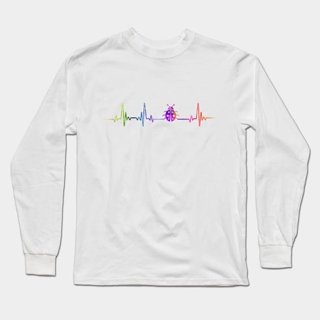 LADYBIRD heartbeat  watercolor Long Sleeve T-Shirt by skylove94